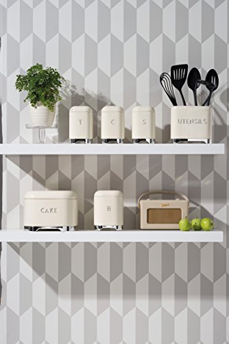 Kitchen Craft LOVELLO Brotkasten, 42 x 22 cm (41,9 x 21,6 cm) – Creme - 2