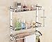 Produktbild NUANZ Badezimmer-Rack, Duschraum, Handtuchwärmer, WC, Single Layer, 1 Schicht Spiegel-Front-Rack Rack-Badezimmer Zubehör, 60 Double Double Bar Haken