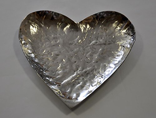 Casablanca Schale Heartbeat Metall silber 21cm 33234 Deko Schale Teller Hochzeit Kerzen Teller Tischdeko