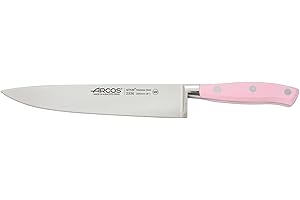 Arcos Serie Riviera Rose - Cuchillo Cocinero - Hoja de Acero Inoxidable Forjado NITRUM 200 mm - Mango de Polioximetileno (POM) Color Rosa