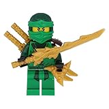 ninjago ninjago spiele Verpackt im klaren Polybeutel LEGO Ninjago Minifigur Grüne Ninja Figur Lloyd green mit 5 Waffen inkl. Drachenschwert