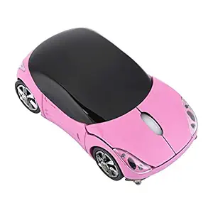 Wireless Mouse for Kids, Bewinner 2.4G Wireless Mouse with USB Receiver, Car Wireless Mouse Bluetooth Optical Mouse 1600DPI for Laptop PC Tablet Gaming Office Mac Windows (Pink)