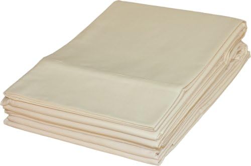 White Loft Certified Organic 245 Single Thread Count 2pc Cotton Sheet Set with Extra Deep 20-Inch Pockets, King, Natural