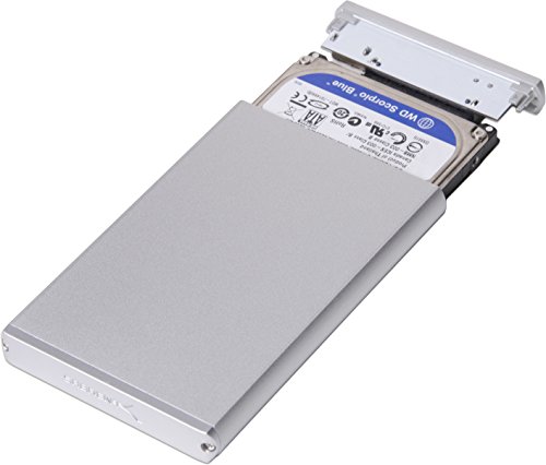 Sabrent Festplatten – Zubehör Gehäuse Ultra Slim USB 3.0 2,5 Zoll SATA Externe Aluminium Festplattengehäuse [Silber mit Alu-Finish] (EC-UM30) - 3