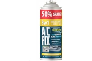 A/c Fix 3 in 1 Air Conditioning Repair Kit Sealant + Oil + R134A Refrigerant for Cars 1995-2016