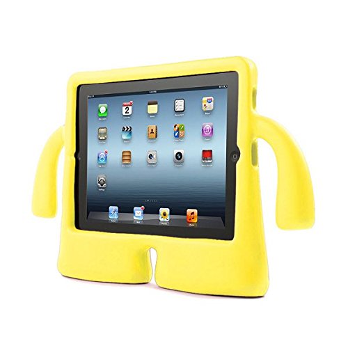 Case for Apple iPad Mini 1 2 3 4 Back Cover and Bumper for iPad Mini. Easy to Carry. Holder Carrier for Apple iPad mini. Light Weight Case for iPad Mini. Kids Case. Childrens Durable Strong Cute Fun Holder (3D Yellow)