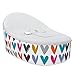 White Hearts Baby Bean Bag with 2 Removable Covers