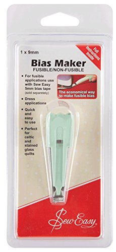 Sew Easy Bias Binding Maker – Creates 9mm Tapes Fusible & Non Fusible for Decoration in Celtic & Stained Glass Quilts, Sewing, Dressmaking