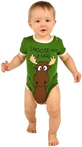 Lazy One Boys I Moose Have a Hug Babygrow Vest