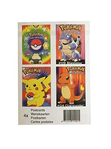 Pokemon Einladungskarten (Postkarten) (Sammelkarten) verschiedenen Motive 20er Set jeweils 4 einzeln verpackt Din A6 - 3