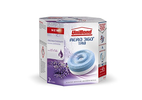 UniBond Aero 360° Moisture Absorber Relaxing Lavender Refill Tabs pack of 2 / 2 x 450g