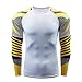 Produktbild Yanhoo Men es Casual Fitness T-Shirt Fast Drying Elastic Tops Pants Sports Tight Suit Männer langärmelige Tarnfitness Saugsauger atmungsaktive Sport eng gesetzt