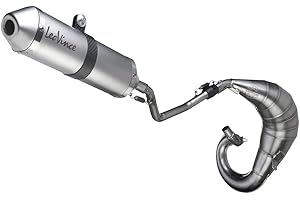 Pot Moto leovince x-Fight Compatible avec derbi Senda SM -18/gilera SMT -18 sil alu - Haut Gauche