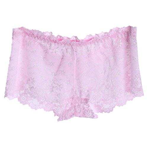 Preisvergleich Produktbild FEITONG Frauen Spitze Schriftsatz Schlüpfer Zapfen Wäsche Unterwäsche Damen Strings Tangas (M(Taille:28-57cm), Rosa)