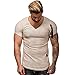 Produktbild Männer Herren Tops T-Shirt Slim Fit Persönlichkeit Sommer Mode Kurzarm V-Ausschnitt Splice Gradient Lässige Mode Shirt T-Shirt Top Bluse