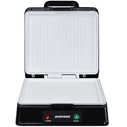 Syntrox Germany XXL Kontaktgrill mit Keramikbeschichtung elektrischer Tischgrill Grillplatte Grill - 4