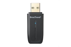BrosTrend 2-in-1 USB WiFi Bluetooth Adapter for PC, AX900 Wi-Fi 6 + Bluetooth 5.4, Mini WiFi 6 Dongle Dual Band 5GHz 600Mbps + 2.4GHz 287Mbps, PC Wireless Adapter Compatible with Windows 11/10, WPA3