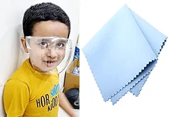 LEO Child face shield for Boys,Girls and Childs with cleaning cloth| anti fog face shield | goggle face shield | non-breakable face shield with cleaning cloth, leo_child_25
