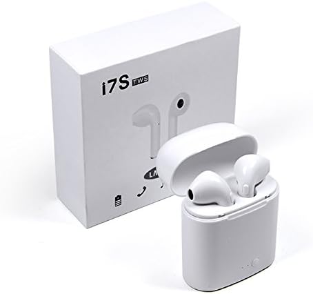 Twins Bluetooth Wireless Headphones with Charging Box, Lamchin Bluetooth Eabuds Headsets with Charging Case (White)