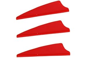 Mangobuy 100 Pcs 2 inch Plastic Arrow Vane Fletching for DIY Arrow Archery Bow (red)