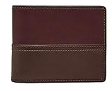  Fossil Tate RFID Large Coin Pocket Bifold Cognac