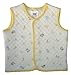 Baby Gilet, Waistcoat Vest for BOY or GIRL, Size 0-3 months Soft Cotton, White and Lemon