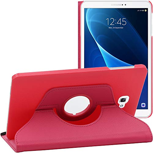 ebestStar - Cover Compatibile con Samsung Galaxy Tab A6 A 10.1 (2018, 2016) T580 T585 Custodia Protezione Pelle PU con Supporto Rotazione 360, Rosa [Apparecchio: 254.2 x 155.3 x 8.2mm, 10.1'']