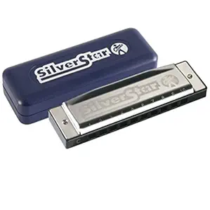 Hohner M50405S Enthusiast Series Silver Star Harmonica, Diatonic, Key E
