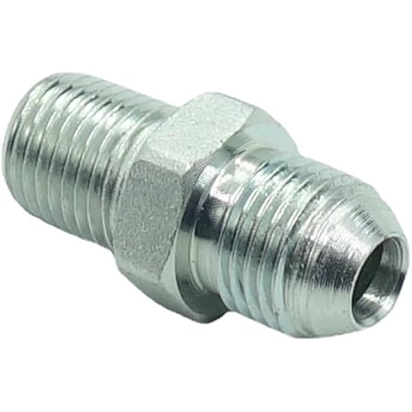 HFS 3/8" NPT Male To 1/2" JIC Male Adapter – Straight 304 Stainless Steel Flared Tube Fitting, -67°F To 428°F, For Water, Gas, Oil