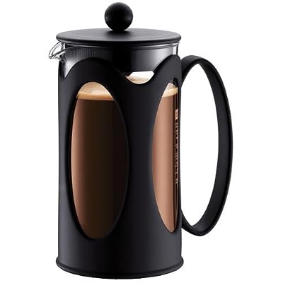 Bodum - 10685-01 - Kenya - Cafetière à Piston 8 Tasses - 1.0 L - Noir