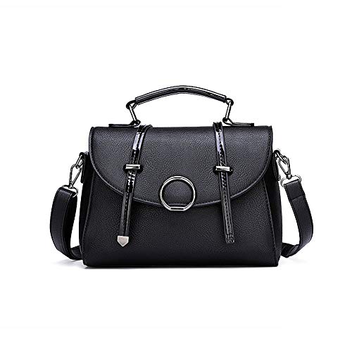 Preisvergleich Produktbild Damen Umhängetasche Schultertasche Messenger Bag Elegante Damen Handtaschen Schwarz