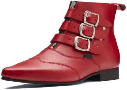 UNDERGROUND Blitz 3 Strap Boot Red Indie/Emo 4