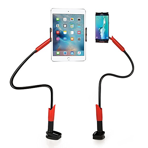 EasyAcc 360 Drehen Handyhalter Desktop StÃ¤nder Schwanenhals Halterung Smartphones Halter Tablet Halterung Handy Einer LÃ¤nge von 1 Meter FÃ¼r Smartphones iphone x iphone 8 Plus Galaxy S8 S9 / S9 Plus Ipads (Schwarz/Rot)