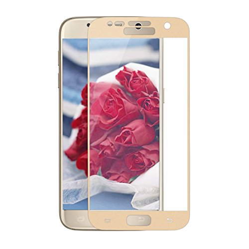 Galaxy S7 Panzerglas, Samsung Galaxy S7 Full Screen Protector, Rosa Schleife 3 Stück Samsung HD 9H Härtegrad Displayschutzfolie Schutzfolie Full-Cover Blasenfrei Schutzglas mit Siebdruck Edge Schutz für Samsung Galaxy S7 / G9300 - 3