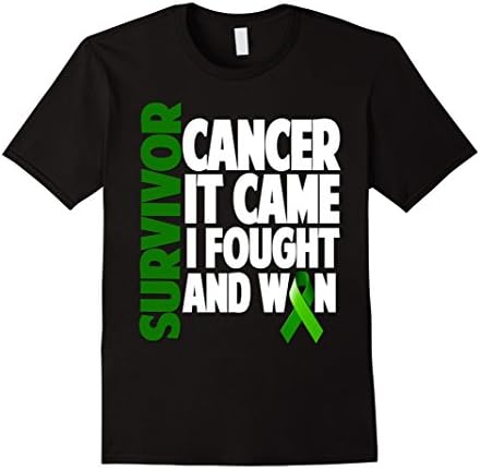 Liver Cancer Survivor Shirt Gift Green Ribbon Gallbladder Male 3XL Black