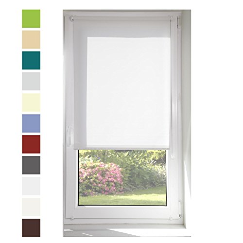 Tageslichtrollo Perlweiß 65x150cm (Stoffbreite: 61cm)