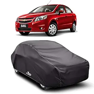 ROYALS CHOICE Water Resistant Car Cover for Chevrolet Sail (Gray Without Mirror Pocket)