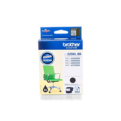 1x Original XXL Brother Tintenpatrone LC 229 LC229 LC-229 – Black – für MFC J 5320 DW – Leistung: ca. 2400 Seiten bei 5% Seitenabdeckung - 2