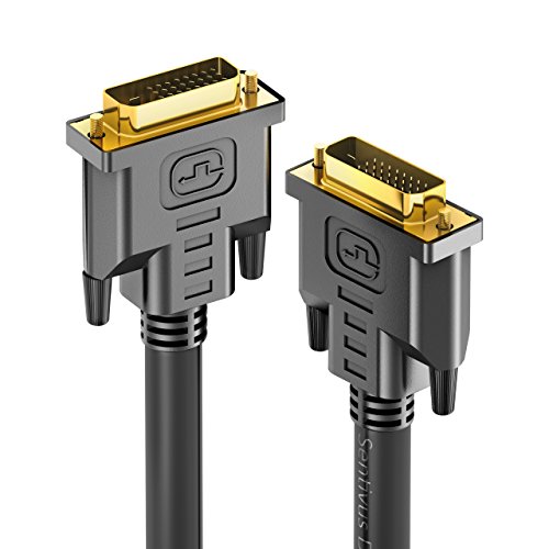 Sentivus Premium DVI zu DVI Kabel (3m) full HD bis 2560×1600 – (DVI-D Dual Link 24+1 Stecker) OFC Kupfer (verzinnt) 3-fach geschirmt – Ferrite-Filter, schwarz, 3 Meter - 3