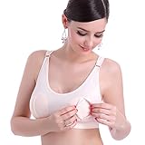 TANZKY® Women's Breast Feeding Hands Free Breastpump Double Pumping Bustier Bra (M, Complexion)