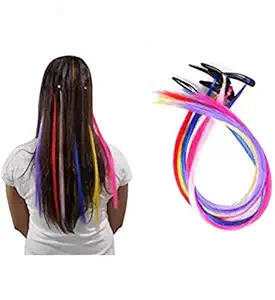 Alizz Colourful Hair Extensions Hair Highlighter For Girls Hair Streaks For Cosplay Theme Party Use Kids