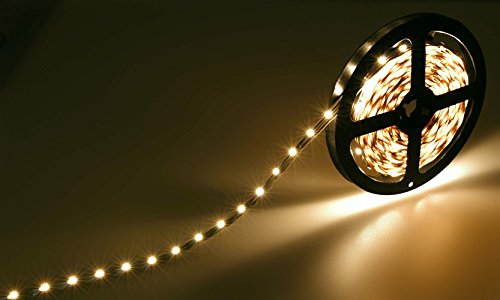LED Streifen 2m warmweiß Set mit Steckernetzteil (LED Strip 2 Meter, 60LED/m, IP20, 12V SELV, 24W-Netzteil) – ideal als Ambiente-Beleuchtung, Wohnzimmer-Beleuchtung, Schlafzimmer-Beleuchtung, Kinderzimmer-Beleuchtung, langlebig, günstig und energieeffizient - 2