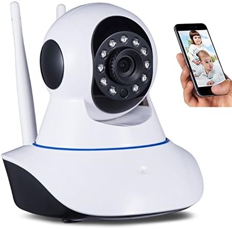 IP Wifi Camera,Hd 960P Dual Antenna Wireless Indoor Network 2-Way Audio,P2P Night Vision Surveillance Monitor Camera,Rotatable Video Remote Control View Via Smart Phone for Security Home Office(White)