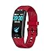 Produktbild Fitness Tracker  Wasserdicht IP68 Fitness Trackers Herz Bewertung Monitor Farbe Bildschirm Zähler Schlafen Monitor Kalorie Zähler Zum Frau Mann Draussen Sport ( Color : Red , Size : 250*19*12.5mm )