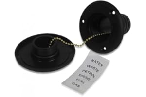 BOOTE & YACHTEN KANTSCHUSTER Universal Tankeinfüllstutzen GFK 38 mm für Benzin, Abwasser und Wasser