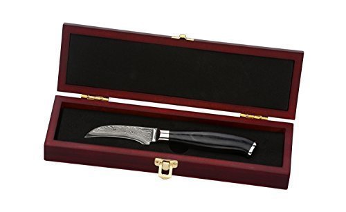 Wakoli Damastmesser (Schälmesser) japanischer Damaststahl VG-10, mit Holzverpackung, Wakoli King Serie