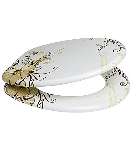 Sanilo WC Sitz mit Absenkautomatik Flower | hochwertige Oberfläche | einfache Montage | stabile Scharniere A329859 - 4