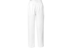 AUYAO Unisex Sanitetsbyxor, Arbetsbyxor, Elastisk Midja Arbetsuniform, Sanitära Uniformer för Kvinnor Män För Läkare Sjuksköterska Veterinärrengöring Hälsovård Hotell