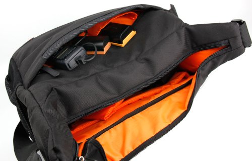 Besace de transport multi-poches pour appareils photo Panasonic Lumix GF8 et DMC-FZ300  Nikon Coolpix B500 et B700 Bridge et Pentax K-1 SLR et leurs accessoires  par DURAGADGET