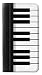 Produktbild Innovedesire Black and White Piano Keyboard Flip Hülle Tasche Klappetui für Samsung Galaxy J6+ (2018), J6 Plus (2018)